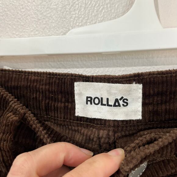 Rolla’s Eastcoast Flare Corduroy Pants 27 Brown High Rise Retro 70s Boho - Picture 9 of 9